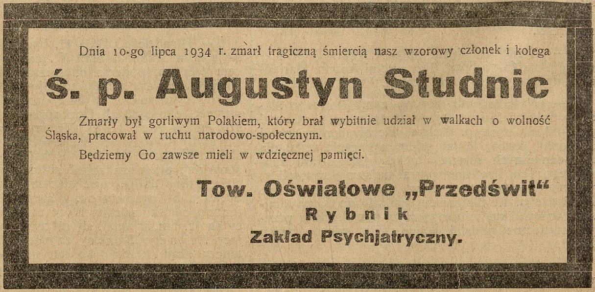 Sztandar Polski i Gazeta Rybnicka, 1934, R. 15, Nr. 81